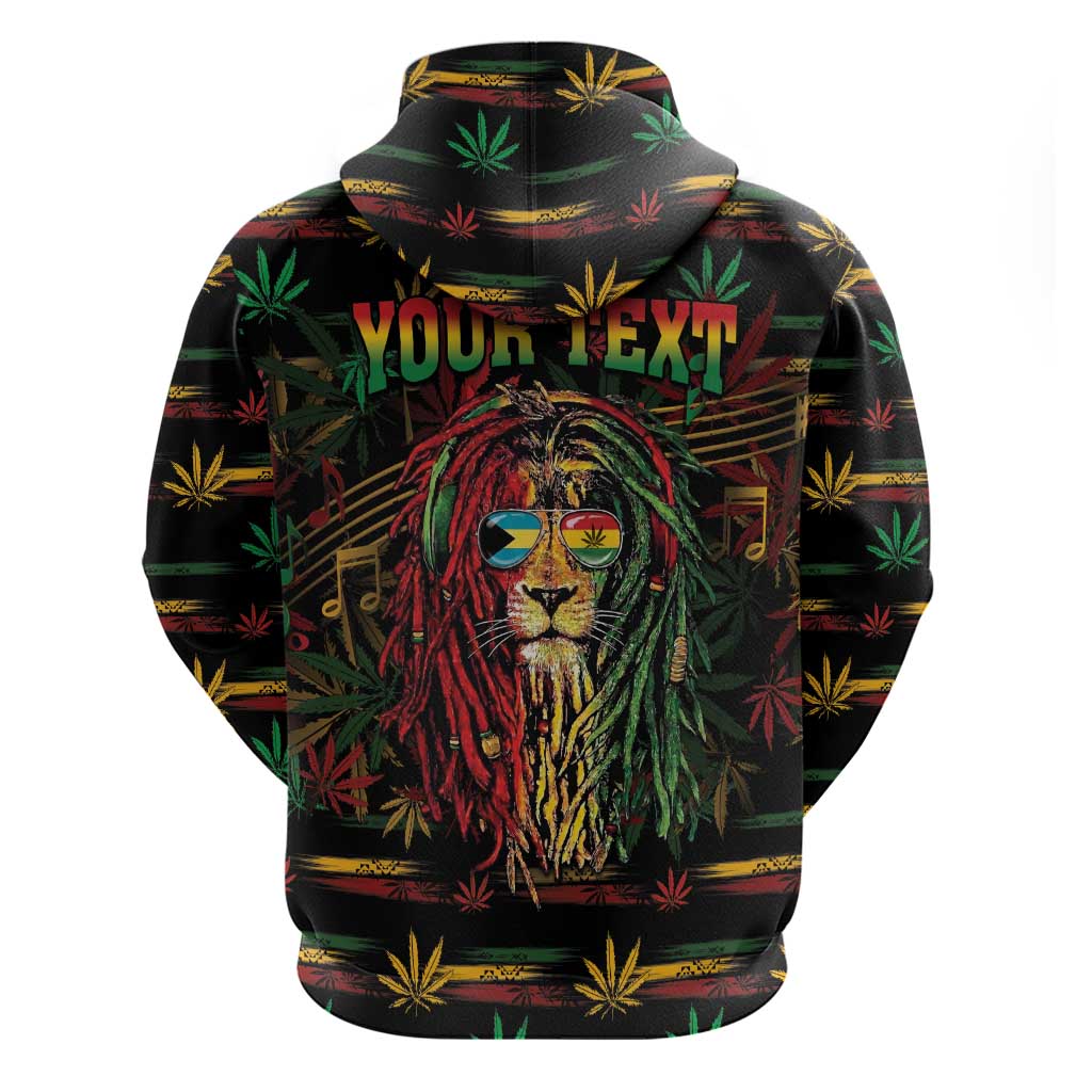 Personalized The Bahamas One Love Reggae Lion Hoodie Caribbean Reggae Spirit