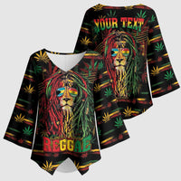 Personalized The Bahamas One Love Reggae Lion Kimono Sleeve Blouse Caribbean Reggae Spirit