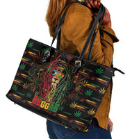 The Bahamas One Love Reggae Lion Leather Tote Bag Caribbean Reggae Spirit