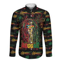 Personalized The Bahamas One Love Reggae Lion Long Sleeve Button Shirt Caribbean Reggae Spirit