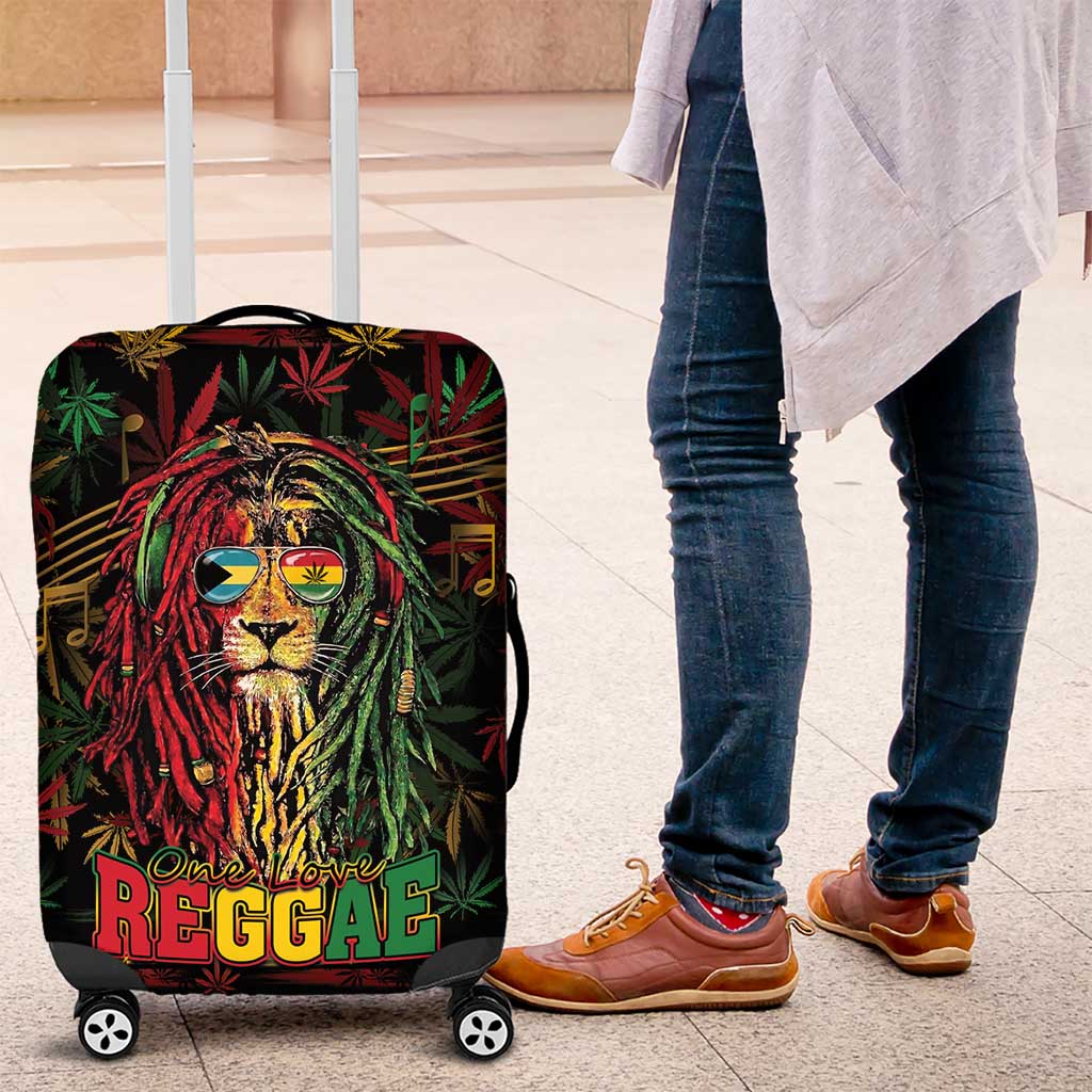 The Bahamas One Love Reggae Lion Luggage Cover Caribbean Reggae Spirit