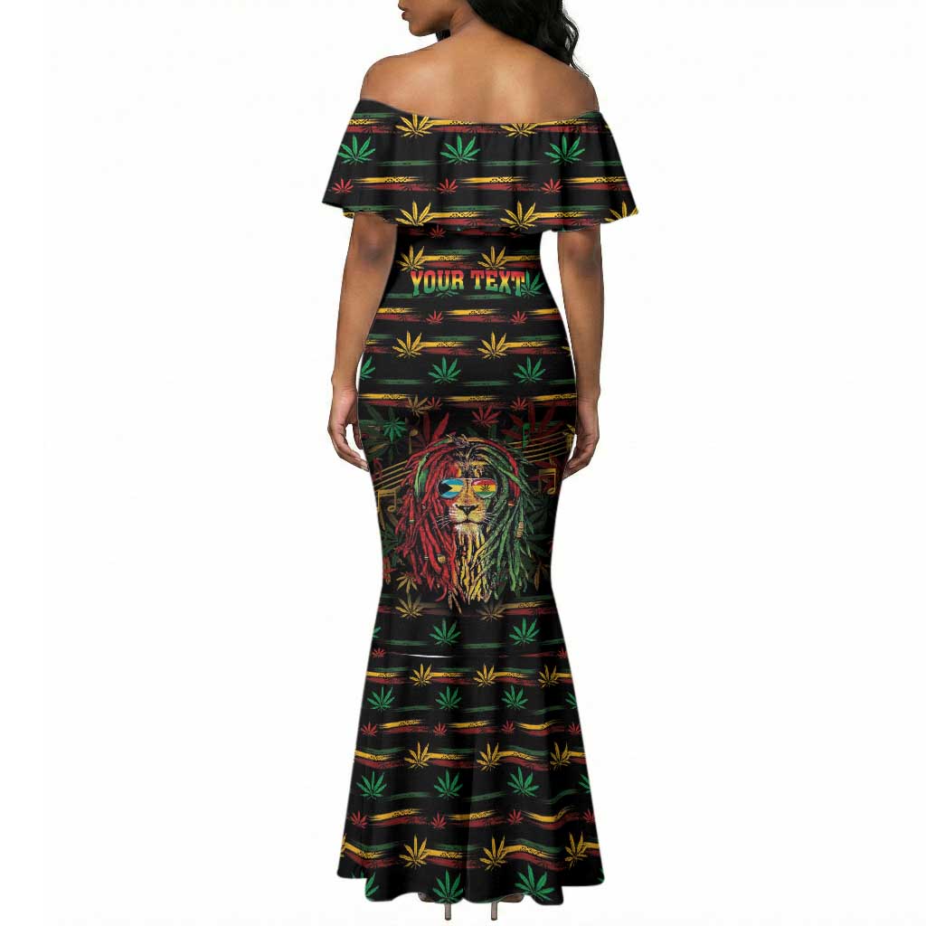 Personalized The Bahamas One Love Reggae Lion Mermaid Dress Caribbean Reggae Spirit