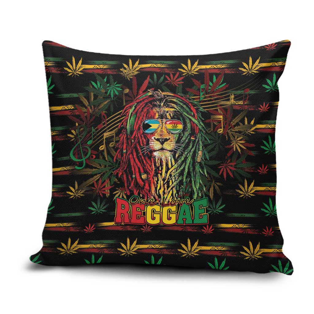 The Bahamas One Love Reggae Lion Pillow Cover Caribbean Reggae Spirit