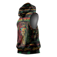 Personalized The Bahamas One Love Reggae Lion Sleeveless Hoodie Caribbean Reggae Spirit