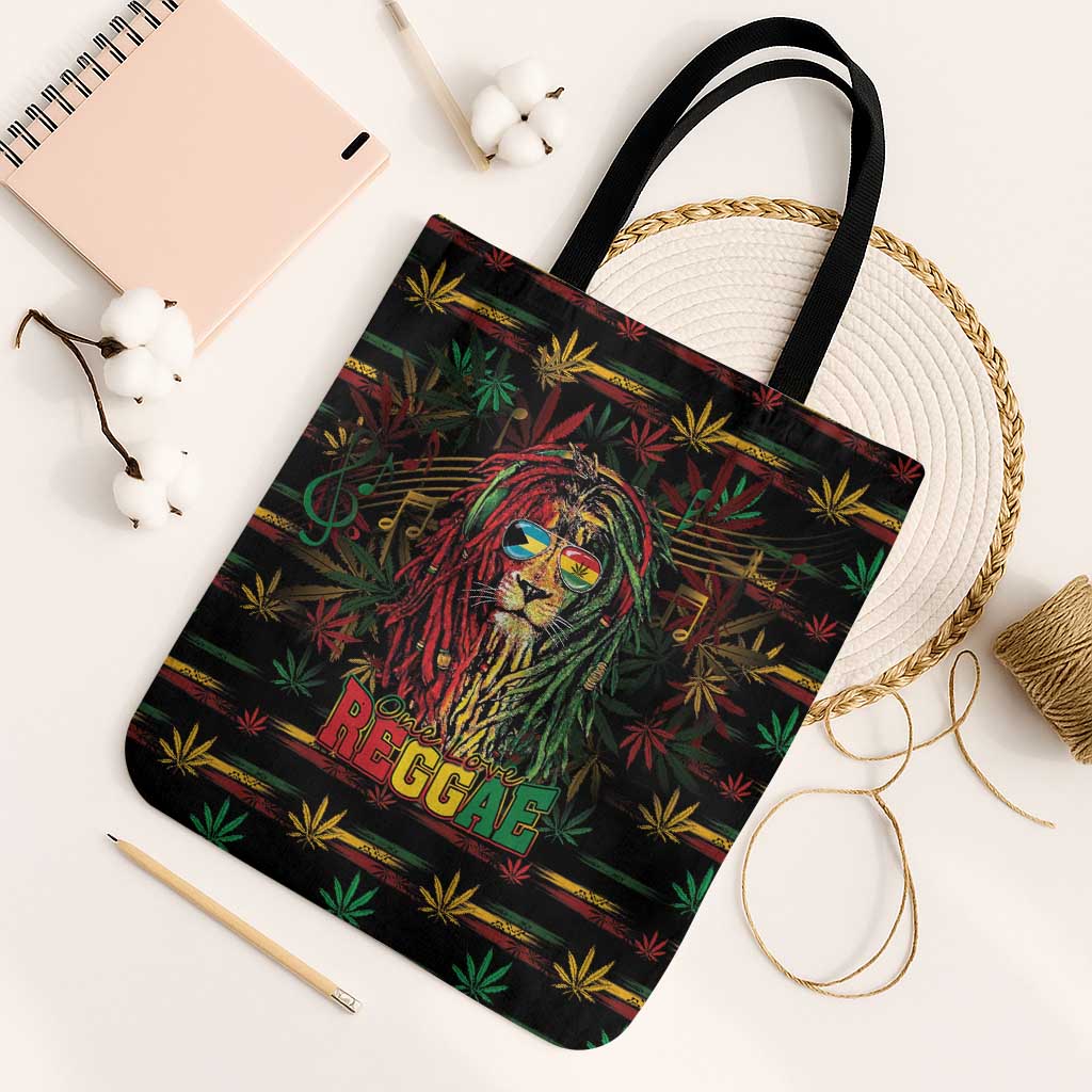 The Bahamas One Love Reggae Lion Tote Bag Caribbean Reggae Spirit