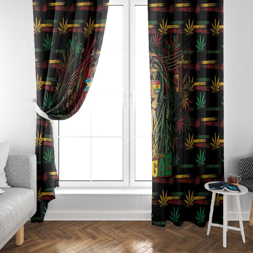 The Bahamas One Love Reggae Lion Window Curtain Caribbean Reggae Spirit