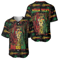 Personalized Barbados One Love Reggae Lion Baseball Jersey Caribbean Reggae Spirit