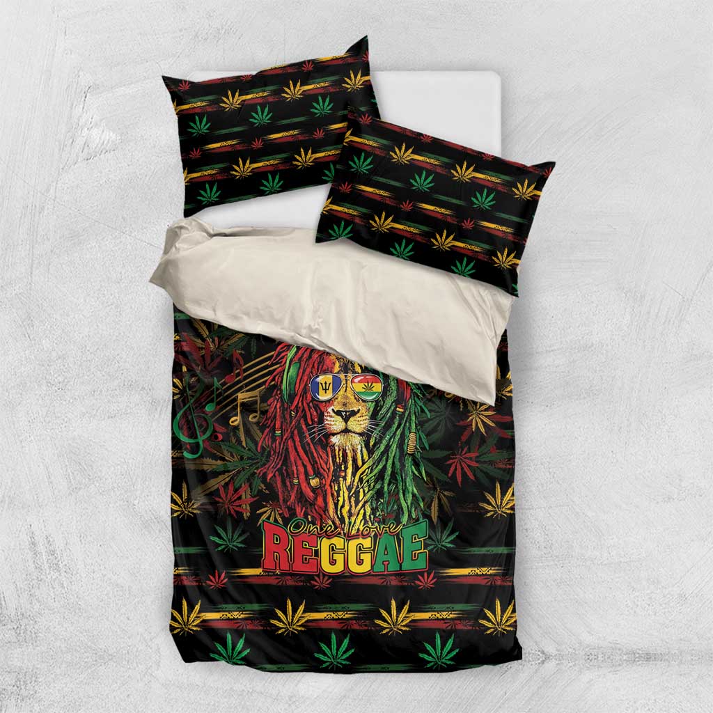 Barbados One Love Reggae Lion Bedding Set Caribbean Reggae Spirit