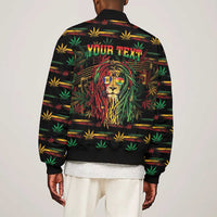 Personalized Barbados One Love Reggae Lion Bomber Jacket Caribbean Reggae Spirit