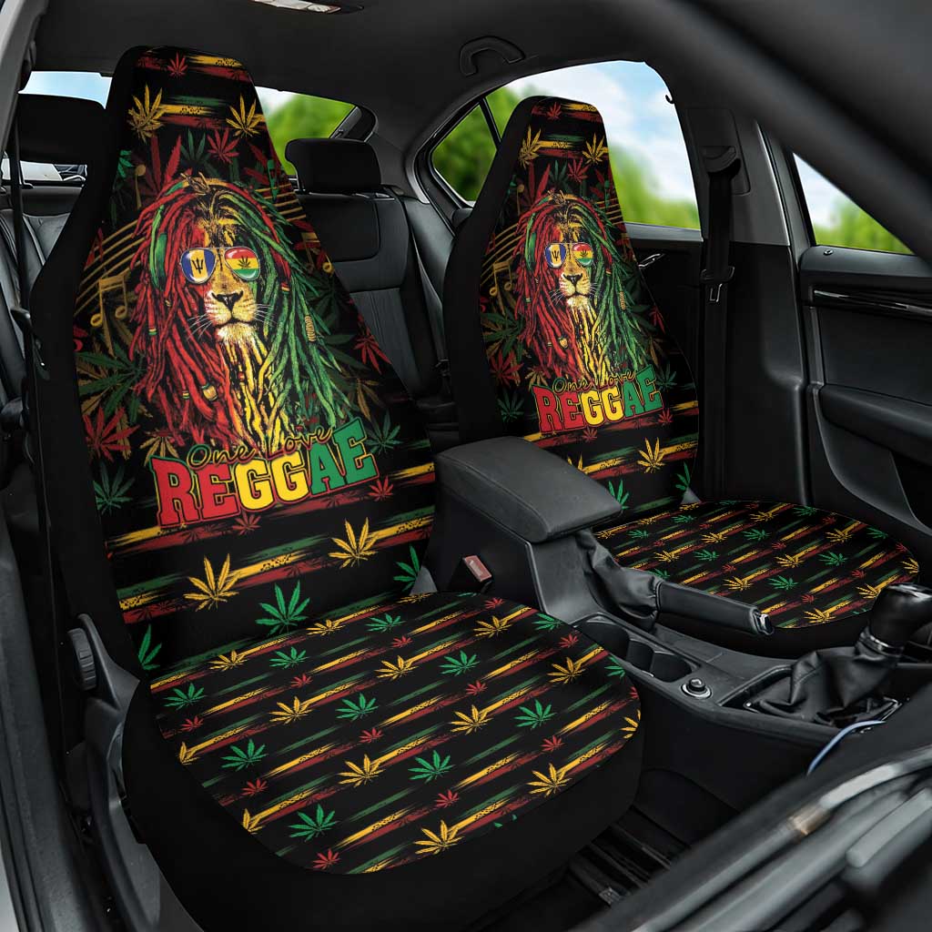 Barbados One Love Reggae Lion Car Seat Cover Caribbean Reggae Spirit