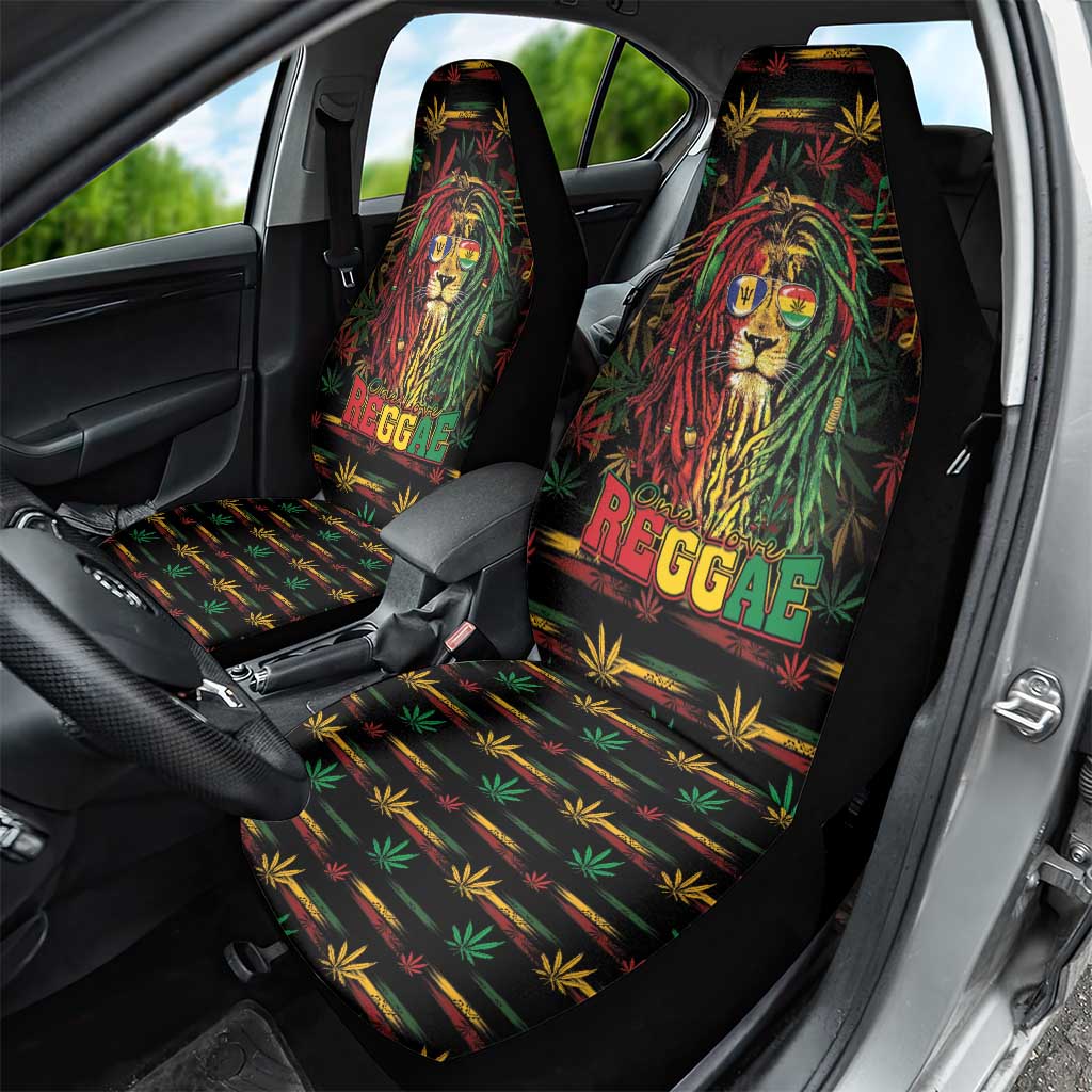 Barbados One Love Reggae Lion Car Seat Cover Caribbean Reggae Spirit