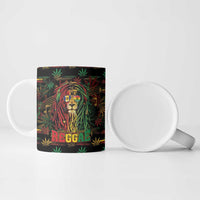 Personalized Barbados One Love Reggae Lion Ceramic Mug Caribbean Reggae Spirit