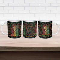 Personalized Barbados One Love Reggae Lion Ceramic Mug Caribbean Reggae Spirit