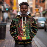 Personalized Barbados One Love Reggae Lion Hoodie Caribbean Reggae Spirit