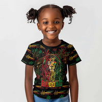 Personalized Barbados One Love Reggae Lion Kid T shirt Caribbean Reggae Spirit