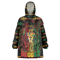 Personalized Barbados One Love Reggae Lion Kid Wearable Blanket Hoodie Caribbean Reggae Spirit