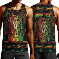 Personalized Barbados One Love Reggae Lion Men Tank Top Caribbean Reggae Spirit