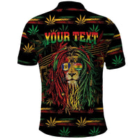 Personalized Barbados One Love Reggae Lion Polo Shirt Caribbean Reggae Spirit