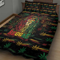 Barbados One Love Reggae Lion Quilt Bed Set Caribbean Reggae Spirit