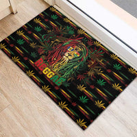 Barbados One Love Reggae Lion Rubber Doormat Caribbean Reggae Spirit