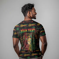 Personalized Barbados One Love Reggae Lion T shirt Caribbean Reggae Spirit