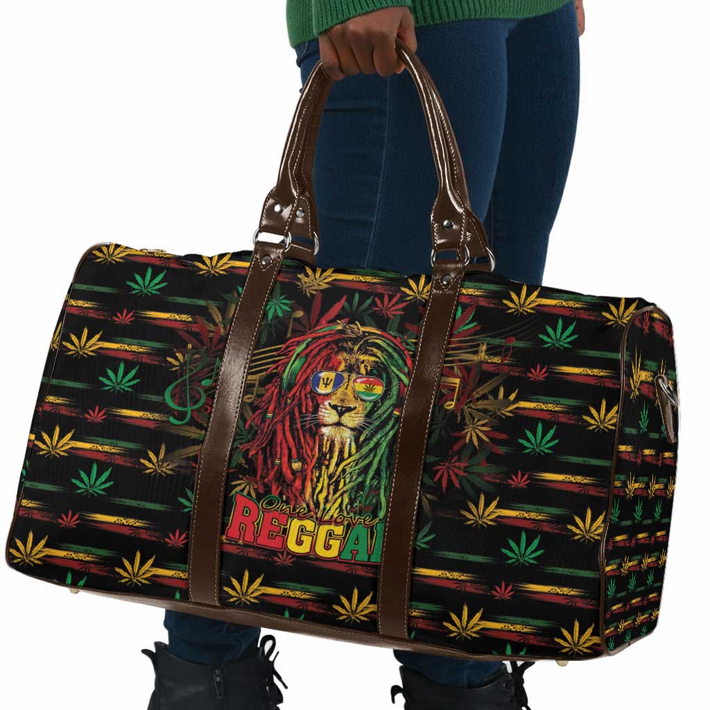 Barbados One Love Reggae Lion Travel Bag Caribbean Reggae Spirit
