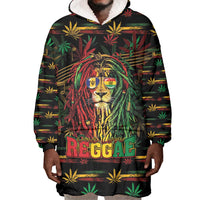 Personalized Barbados One Love Reggae Lion Wearable Blanket Hoodie Caribbean Reggae Spirit