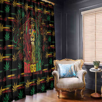 Barbados One Love Reggae Lion Window Curtain Caribbean Reggae Spirit