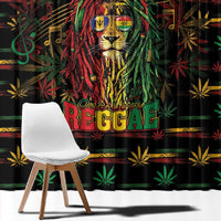 Barbados One Love Reggae Lion Window Curtain Caribbean Reggae Spirit