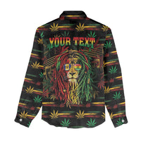 Personalized Barbados One Love Reggae Lion Women Casual Shirt Caribbean Reggae Spirit