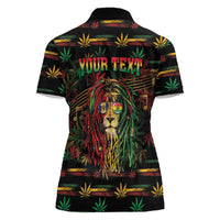 Personalized Barbados One Love Reggae Lion Women Polo Shirt Caribbean Reggae Spirit