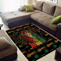 Dominica One Love Reggae Lion Area Rug Caribbean Reggae Spirit