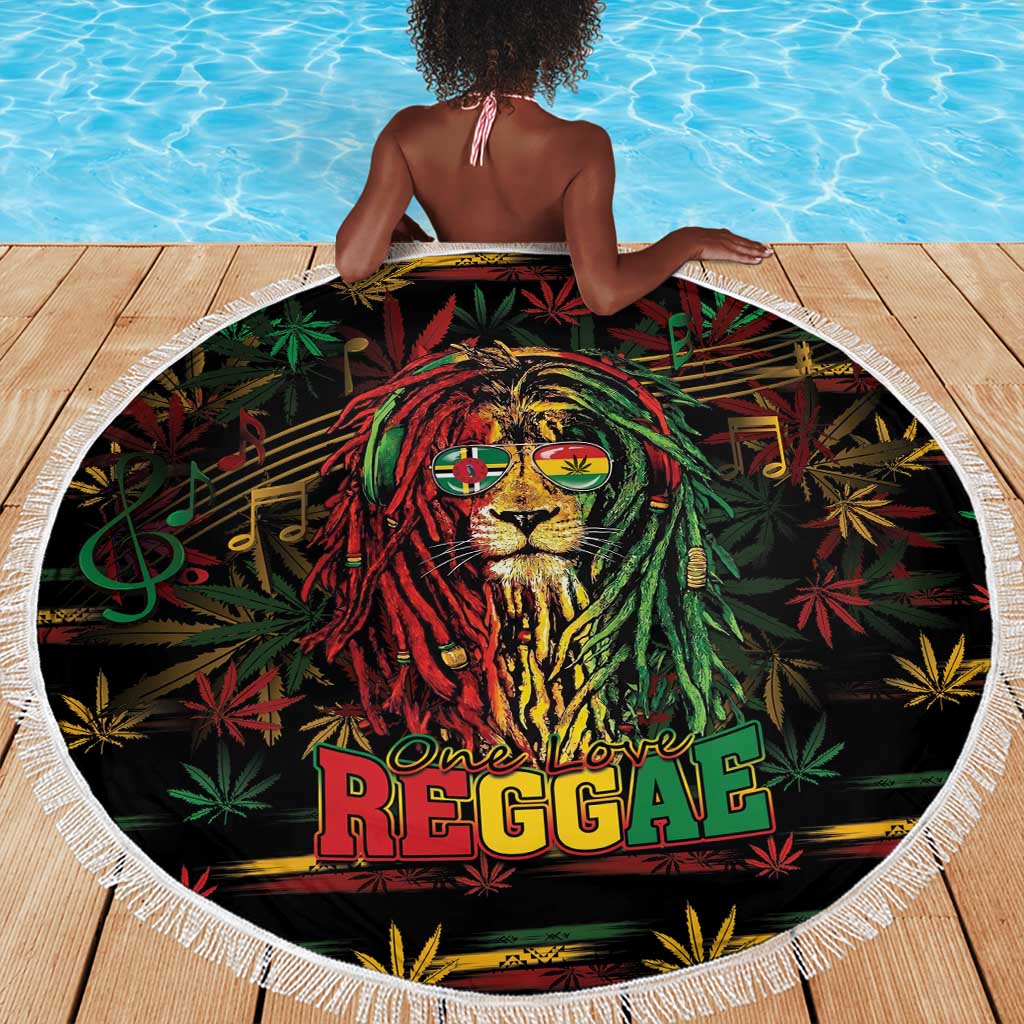 Dominica One Love Reggae Lion Beach Blanket Caribbean Reggae Spirit