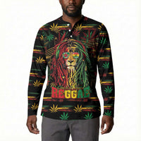 Personalized Dominica One Love Reggae Lion Button Sweatshirt Caribbean Reggae Spirit