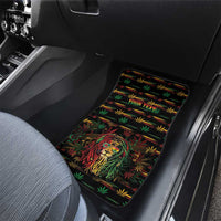Personalized Dominica One Love Reggae Lion Car Mats Caribbean Reggae Spirit