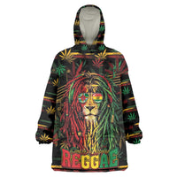 Personalized Dominica One Love Reggae Lion Kid Wearable Blanket Hoodie Caribbean Reggae Spirit