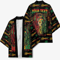 Personalized Dominica One Love Reggae Lion Kimono Caribbean Reggae Spirit