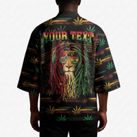 Personalized Dominica One Love Reggae Lion Kimono Caribbean Reggae Spirit