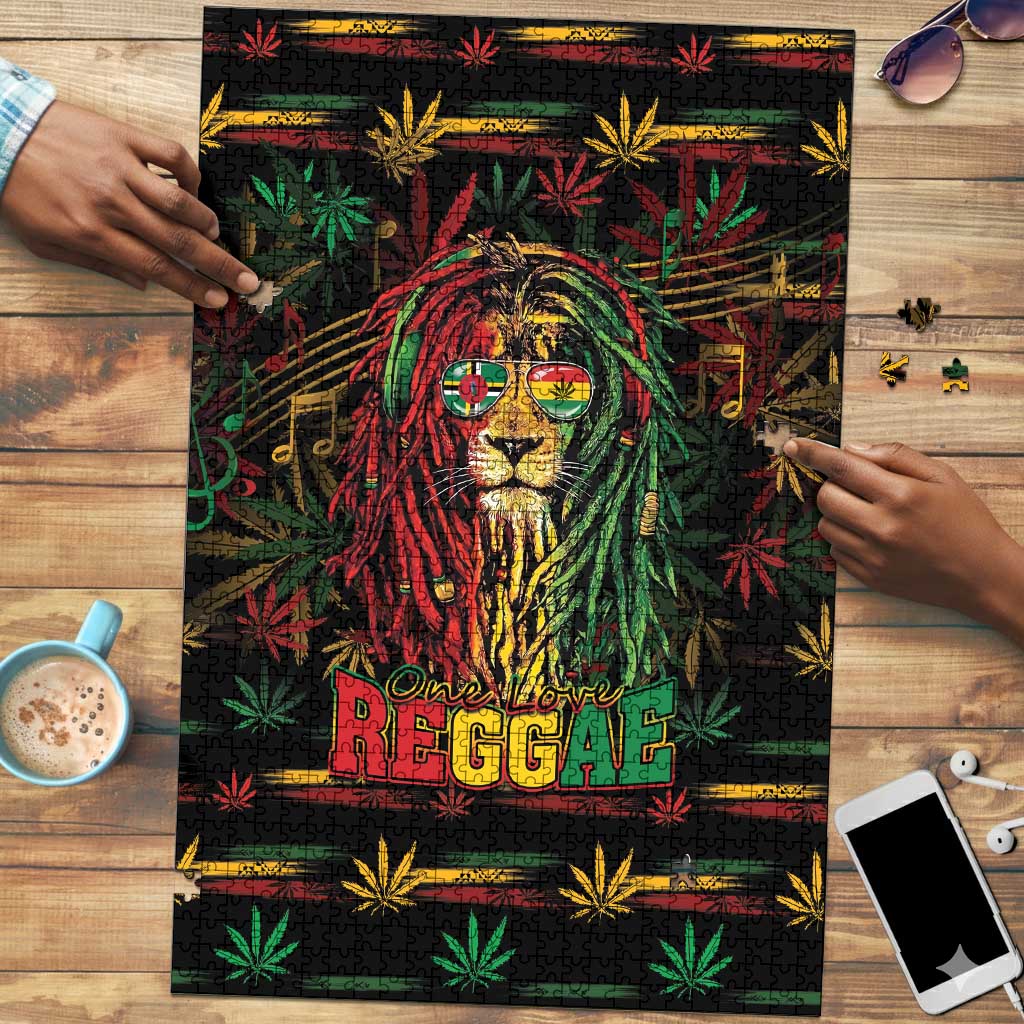 Dominica One Love Reggae Lion Puzzle Caribbean Reggae Spirit