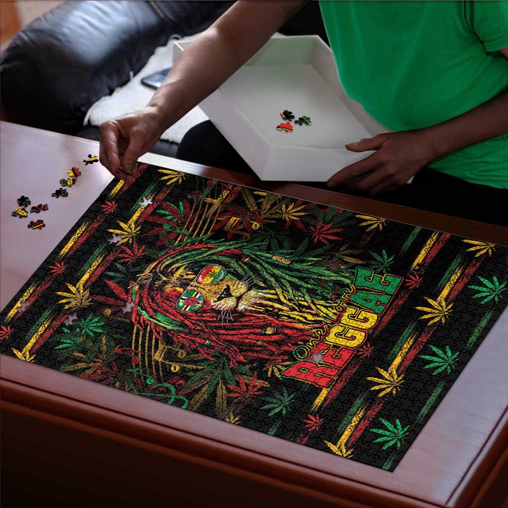 Dominica One Love Reggae Lion Puzzle Caribbean Reggae Spirit