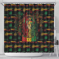 Dominica One Love Reggae Lion Shower Curtain Caribbean Reggae Spirit