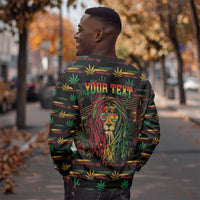 Personalized Dominica One Love Reggae Lion Sweatshirt Caribbean Reggae Spirit