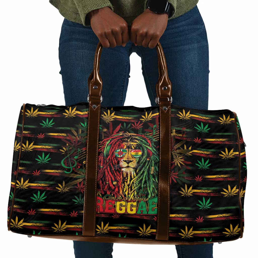 Dominica One Love Reggae Lion Travel Bag Caribbean Reggae Spirit