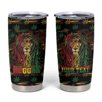 Personalized Dominica One Love Reggae Lion Tumbler Cup Caribbean Reggae Spirit