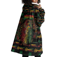 Personalized Dominica One Love Reggae Lion Wearable Blanket Hoodie Caribbean Reggae Spirit