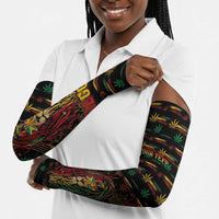 Personalized Guyana One Love Reggae Lion Arm Sleeves Caribbean Reggae Spirit