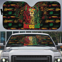Guyana One Love Reggae Lion Auto Sun Shade Caribbean Reggae Spirit