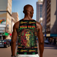 Personalized Guyana One Love Reggae Lion Men Tank Top Caribbean Reggae Spirit
