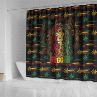 Guyana One Love Reggae Lion Shower Curtain Caribbean Reggae Spirit