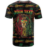Personalized Guyana One Love Reggae Lion T shirt Caribbean Reggae Spirit